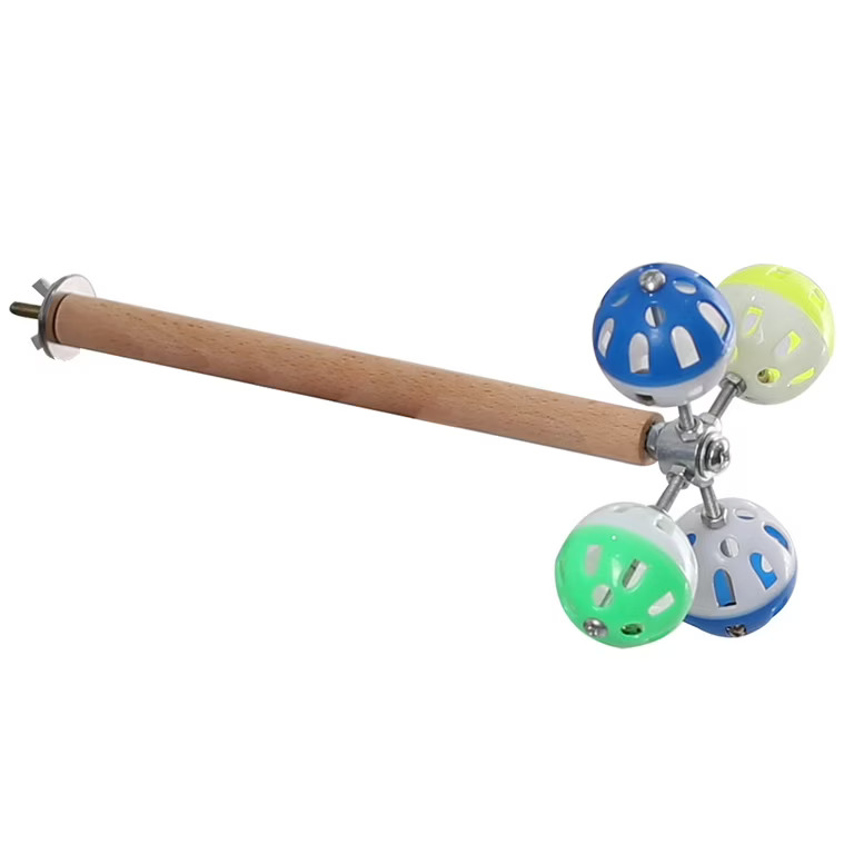 Perch Toy with Rotating Balls L20cm*Diameter 1.8cm*H12cm