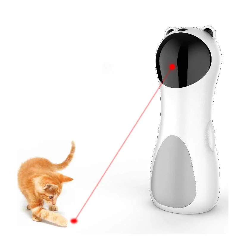 Portable timing function smart pet toy auto-rotating laser tease cat