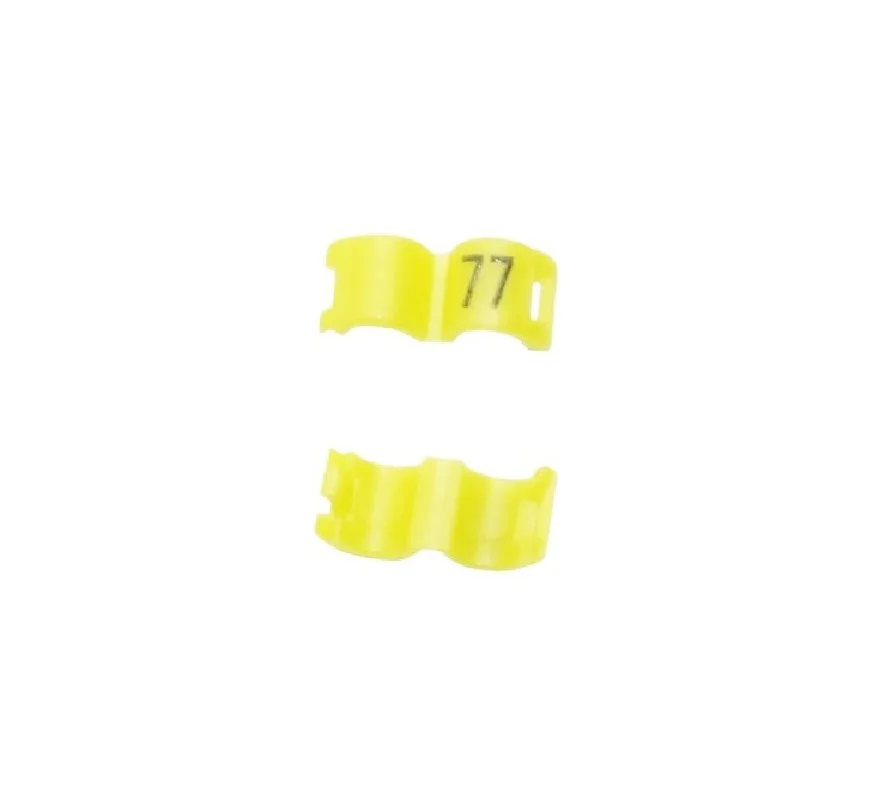  Plastic Clip Ring 4.5MM YELLOW 1-50