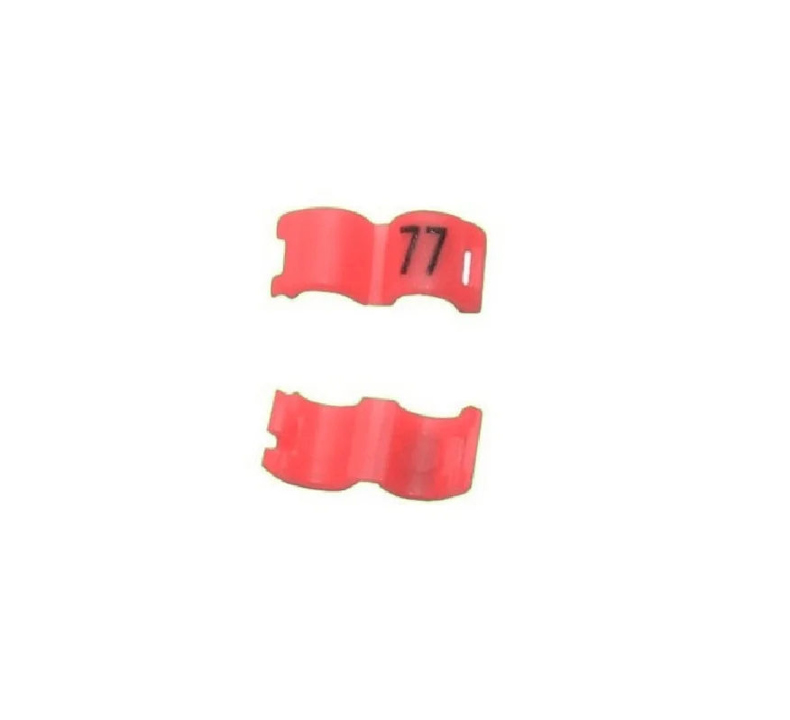  Plastic Clip Ring 4.5MM RED 1-50