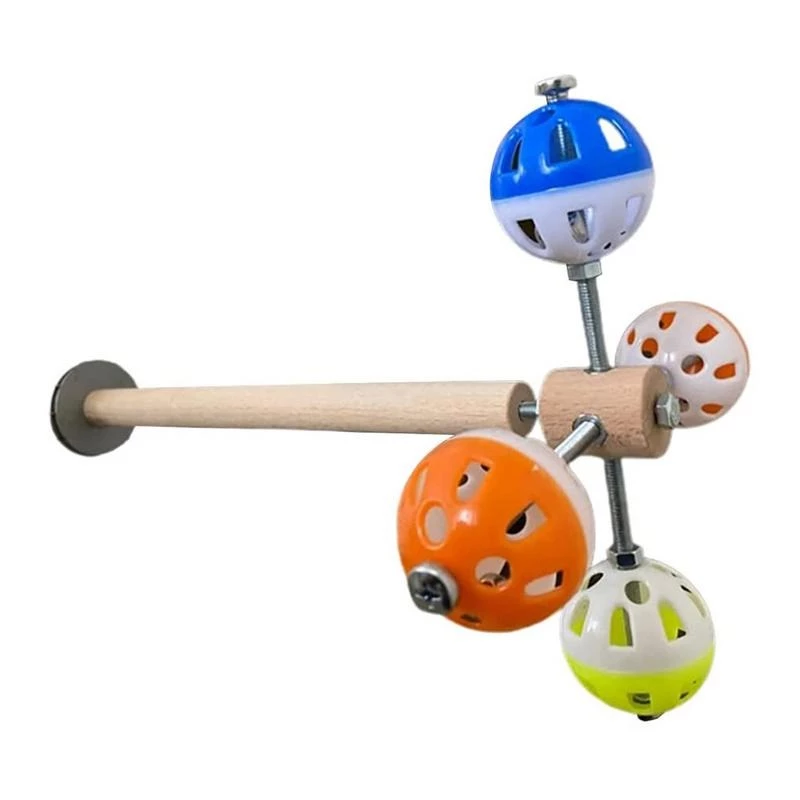 Perch Toy with Rotating Balls L20cm*Diameter 1.8cm*H12cm