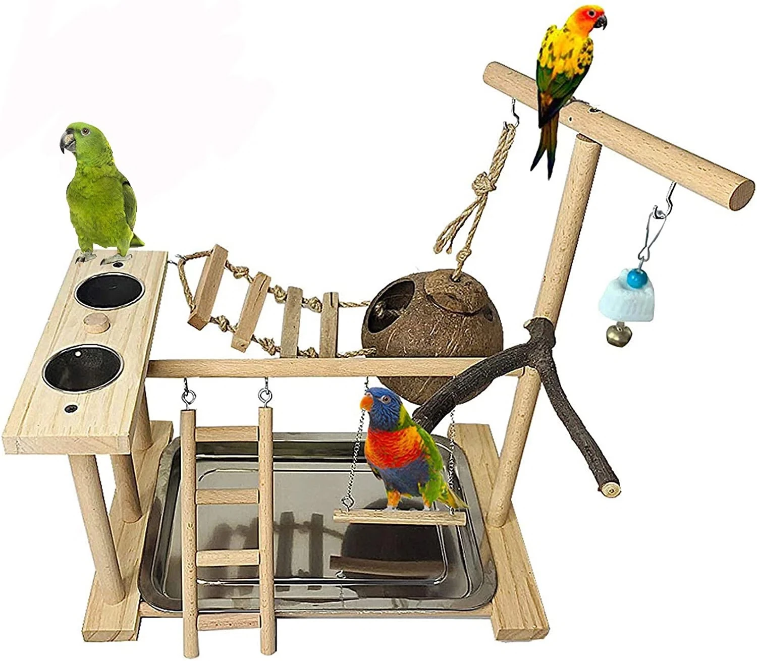 Parrot Cocunut Ladder Playground L36.5cm*W25.5cm*H43.5cm