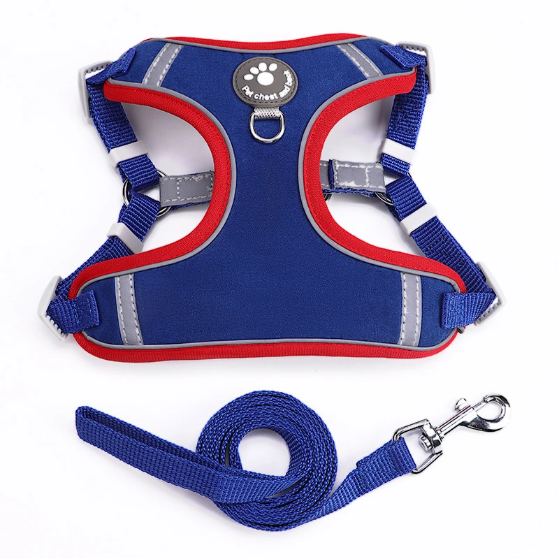 Dog Cat Harness Leash Set - Blue Small S: L120*1.5cm