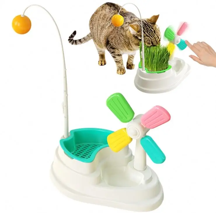 Cat Windmills Toy with catnip - Lake Blue L18.5*W12.7cm*H15.1cm