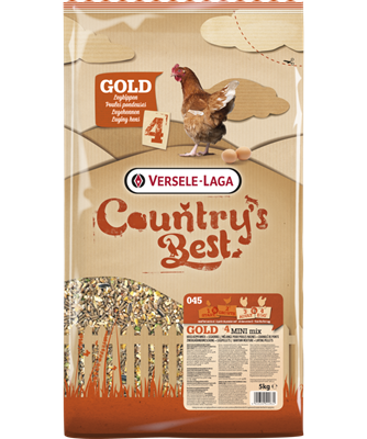 Gold 4 Mini Mix - Fine Grain Mixture with 2 mm Laying Pellet for Bantams - 5 Kg