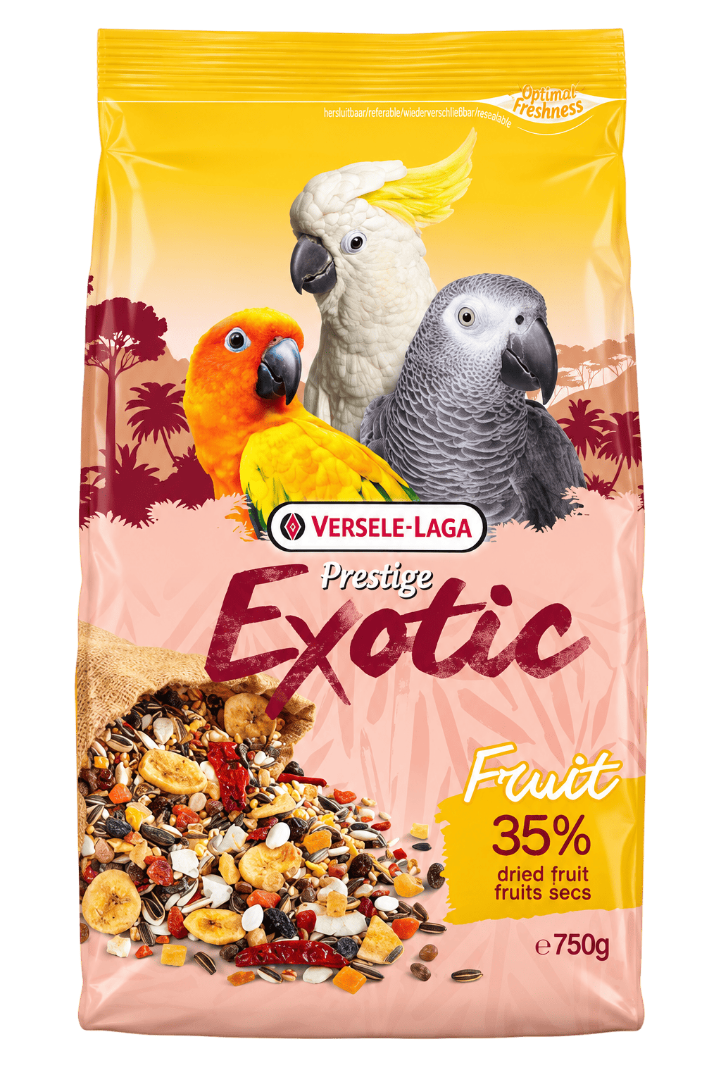 Prestige Exotic Fruit - Seeds, Grains & Fruit Mix for Parrots 750gm