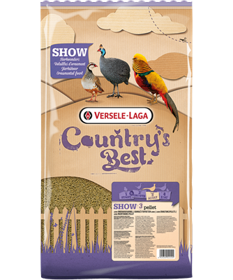 Country's Best SHOW 3 – 2mm Maintenance Pellets for Ornamental & Gamefowl – 20 Kg
