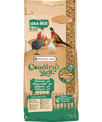 Country’s Best Gra-Mix Poultry Mix + Grit – Crushed Maize & Grain with Oyster Shells – 20 Kg