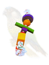 [000000002062] clown bird toy 33*8cm