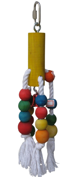 Colorful Wooden Bird Toy with bell