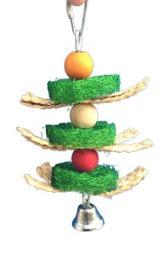 WOODEN THREE BALLS WITH BELL 20*12cm