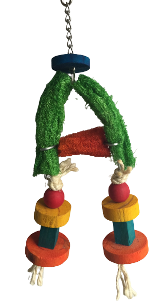 Colorful Wooden Bird Toy 35*12cm