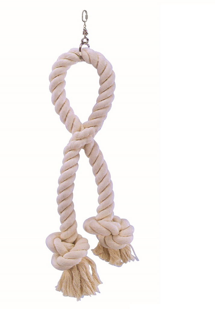 White cotton rope toy L