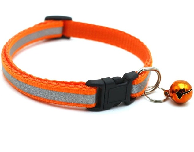Cat Collar Orange S: W1cm*19-32cm