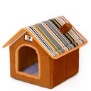 [6975047037043BN] Pet House M: 43*37&43cm BROWN