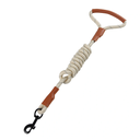 [690815BG] Leather Pet Leash - Beige W0.8cm*L1.5m