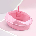 [6920210507206BPK] CL206 Cat Litter Box 49*36*17.5cm Big Pink