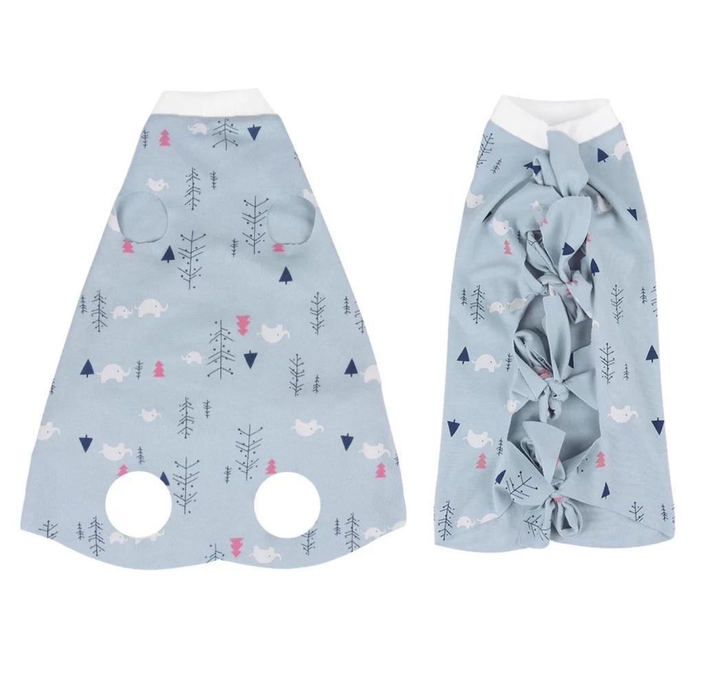 Pet Clothing S: 1.5-3kg, bust 21-30cm, back L 28cm Blue