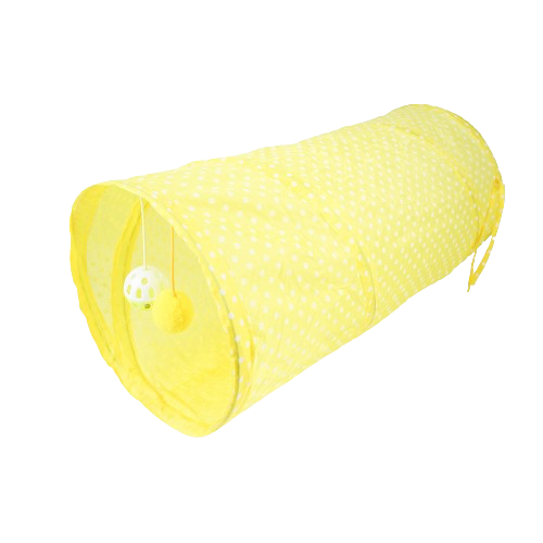 Cat Tunnel Yellow with Polka Dot, Diamter 20cm * L53cm