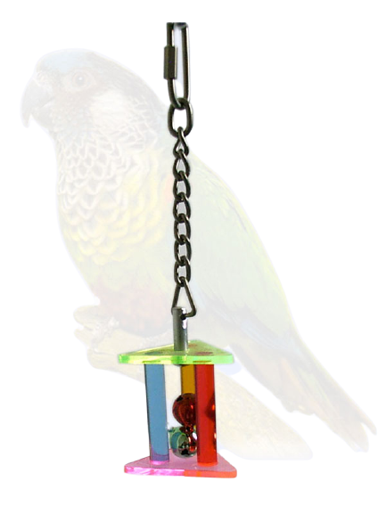 Acrylic Triangular Prism With Bell Balls Toy