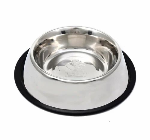 Dog Bowl Inox #1 13Cm Rubber Rim