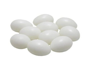 Hollow Plastic Pigeon Egg White 2pc