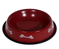 Pet Bowl 22*16*5.5cm Red