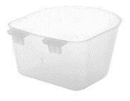 Small White feeder for 6 pigeon mesh cage