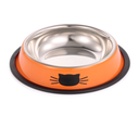 [DS-031] Stainless Pet Bowl 15*4cm Orange