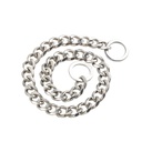[693245SXS] Training Silver Steel Chain Collar w:3.2cm,l:45cm