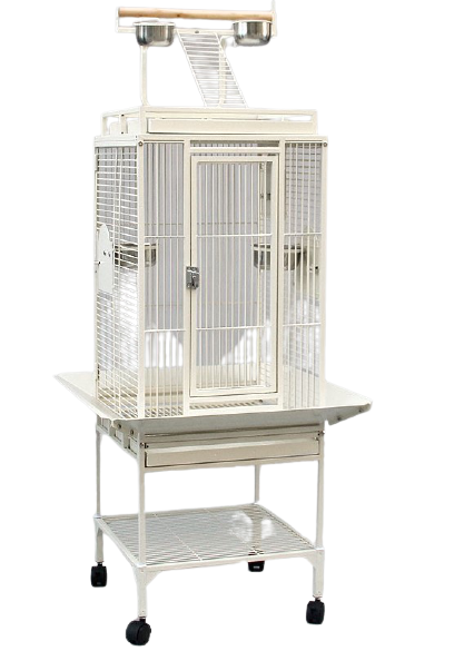 White Parrot Cage with upper stand 61*51*168