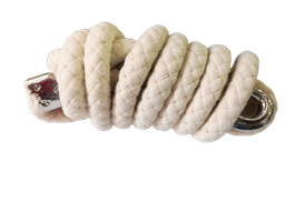 [10051] 14mm Thick Cotton Horse Lead Rope WB 2.5m White