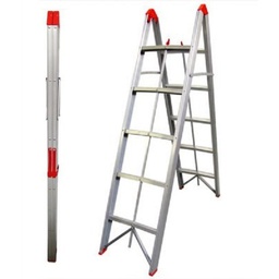 [115820191645] 5-Steps Silver Folding Ladder