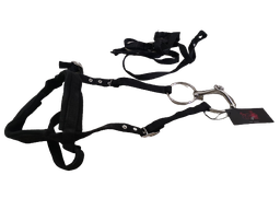 [50013] PP Horse Halter with Sponge L Black