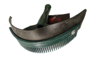 [120071] Plastic Horse Sweat Scraper Curry Comb With Handle Blue